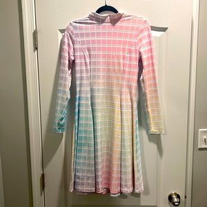 Blackmilk HEX COLOUR PASTEL LONG SLEEVE EVIL LONGLINE DRESS